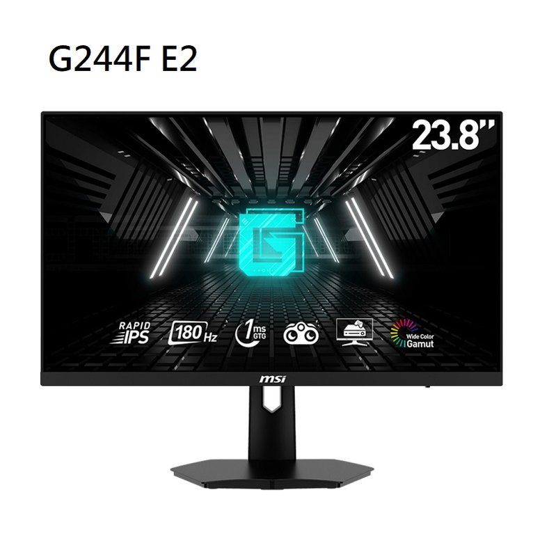 米特3C數位–MSI 微星 G244F E2 24型 IPS 180Hz電競螢幕