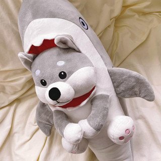 ✠✜爆款超級可愛一隻惡搞玩具鯊狗鯊魚公仔抱枕毛絨娃娃男女生日禮物($699)