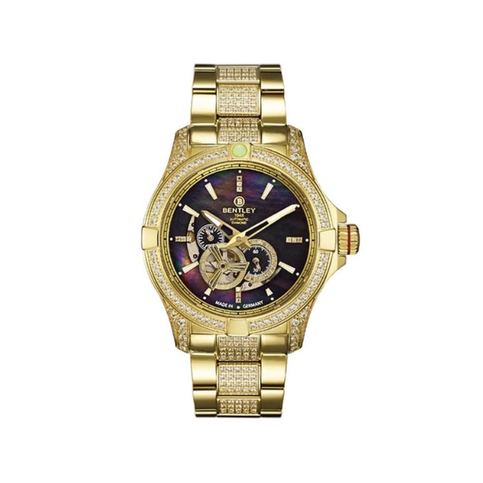 BENTLEY賓利BL2096-152-KBI-S奢華真鑽天文彎月限定機械錶手錶--超特價$15000元