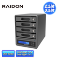 RAIDON GR5640-BA31+ USB3.2 Type-C 4bay 3.5/2.5吋 磁碟陣列外接盒