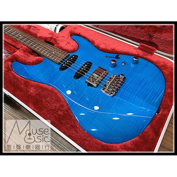 【苗聲樂器Ibanez旗艦店】Ibanez MMN1 Martin Miller代言款藍色小搖座電吉他