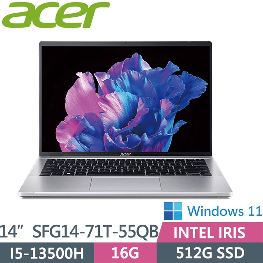 【hd數位3c】Acer SFG14-71T-55QB〈銀〉i5-13500H/16G/512G/14吋 *intel i5 觸控機種【下標前請先詢問 有無庫存】