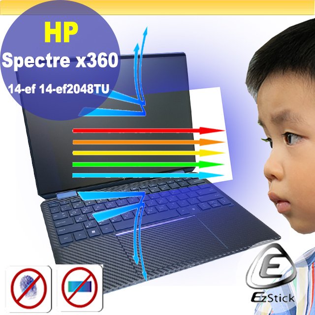 【Ezstick】HP Spectre x360 14-ef 14-ef2048TU 防藍光螢幕貼 抗藍光 (鏡面或霧面)