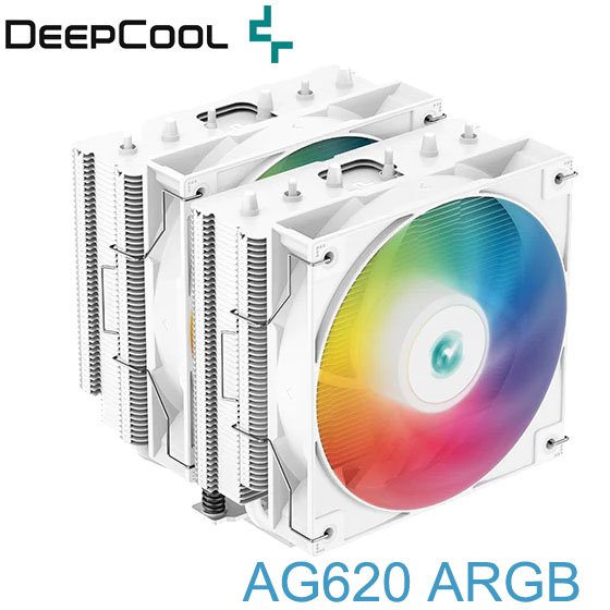 【MR3C】缺貨 含稅附發票 DeepCool 九州風神 AG620 ARGB 雙塔雙風扇 CPU散熱器 白色