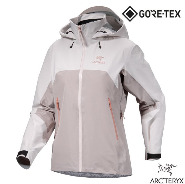 【ARCTERYX 始祖鳥】女 Beta AR Gore-Tex 3L 防水透氣連帽外套.風雨衣/輕薄耐磨_X000006605 白迷彩