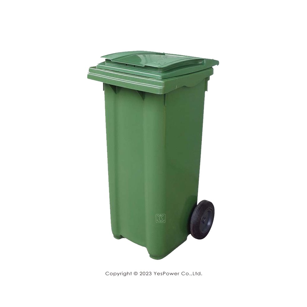 RB-120G 二輪回收托桶 (綠)120公升 二輪回收托桶/垃圾子車/托桶/120公升