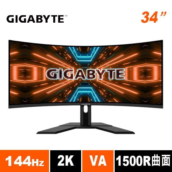 (聊聊享優惠) 技嘉GIGABYTE G34WQC A 34型 144Hz HDR400曲面電競螢幕(台灣本島免運費)