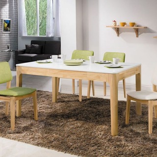 【HB507-01】希芙雙色5尺全實木餐桌