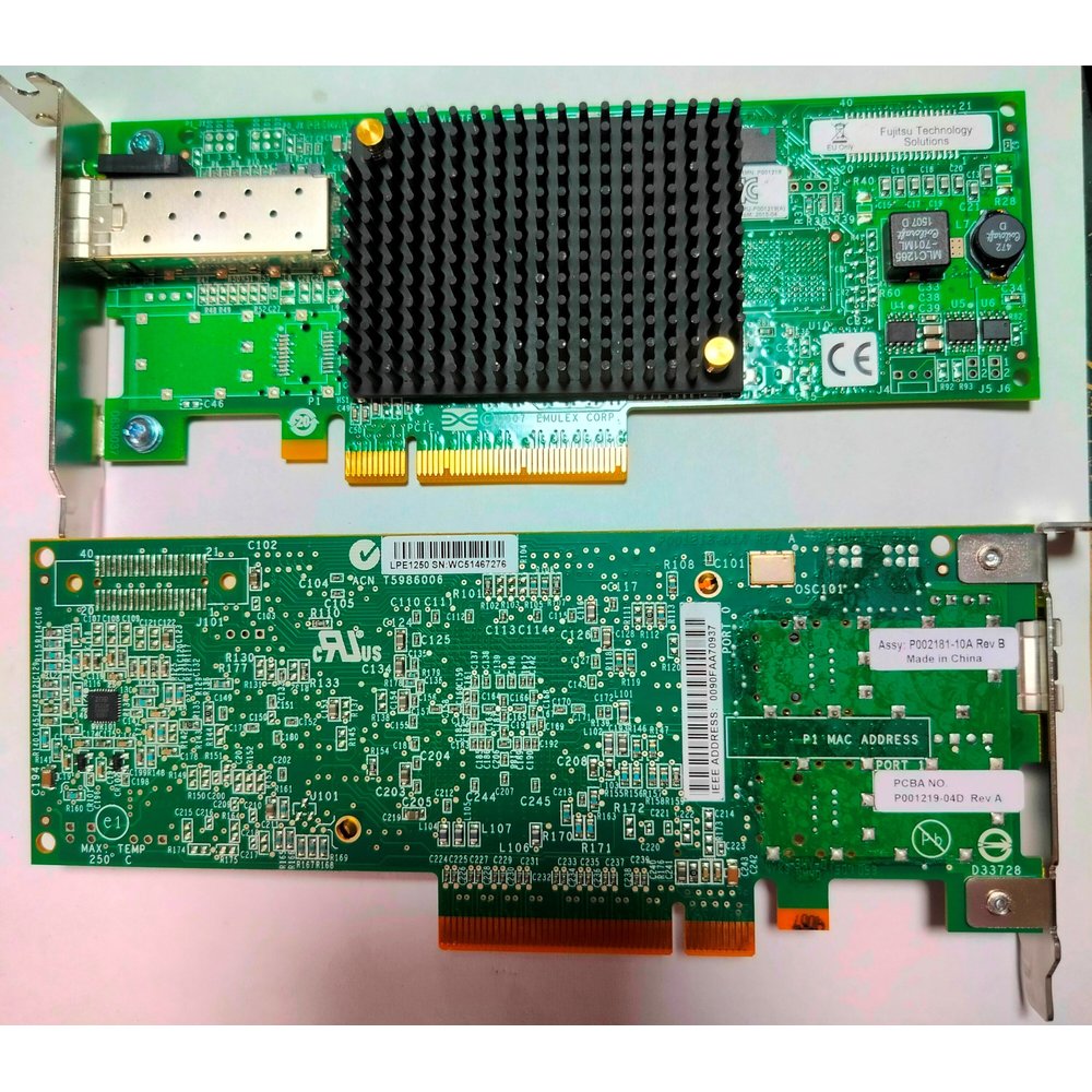 富士通 P002181-10A/P001219-04D Fujitsu 8Gb 光纖通道控制器 （1ch） PCI Express x8 LowProfile [二手]