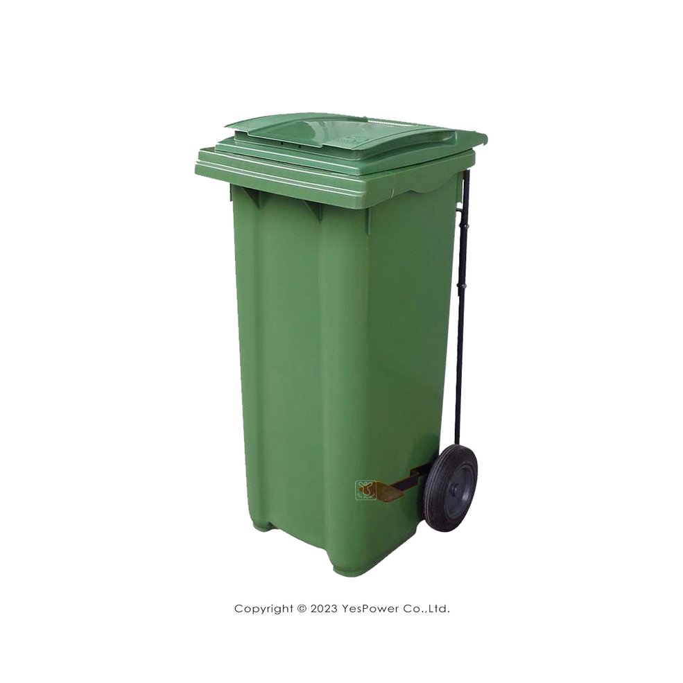 RB-121G 腳踏垃圾回收托桶 (綠) 120L 腳踏二輪回收托桶/腳踏式垃圾子車/腳踏式托桶/120公升