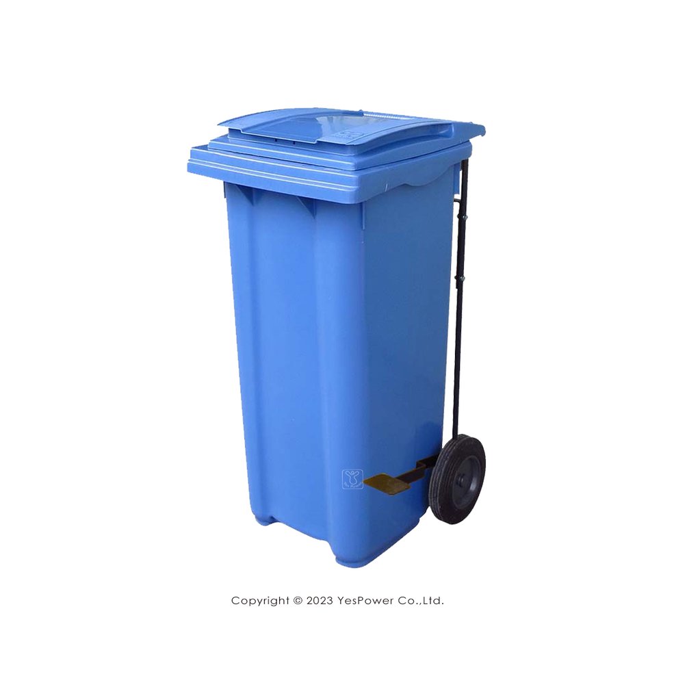 RB-121B 腳踏垃圾回收托桶 (藍) 120L 腳踏二輪回收托桶/腳踏式垃圾子車/腳踏式托桶/120公升