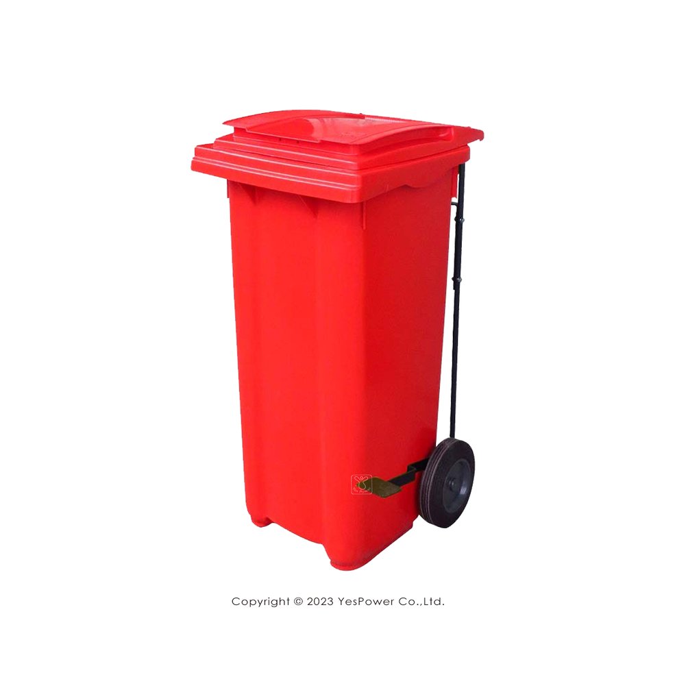 RB-121R 腳踏垃圾回收托桶 (紅) 120L 腳踏二輪回收托桶/腳踏式垃圾子車/腳踏式托桶/120公升