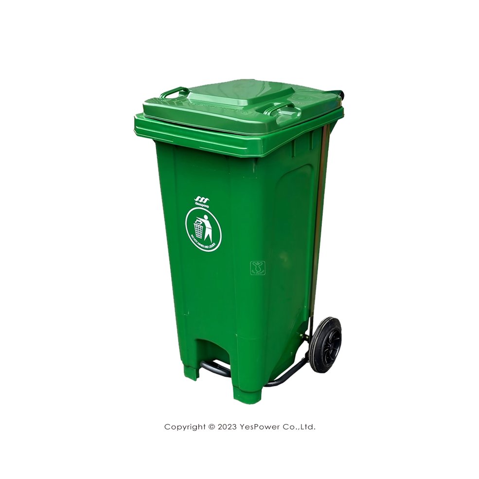 ERB-121G 經濟型腳踏式托桶(綠)120L 二輪回收托桶/垃圾子車/托桶/120公升/經濟型腳踏式托桶