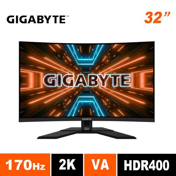 (聊聊享優惠) 技嘉GIGABYTE M32QC 32型 170Hz HDR400 KVM曲面電競螢幕(台灣本島免運費)