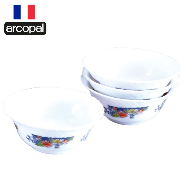 【法國ARCOPAL】現代藍強化餐碗四件組