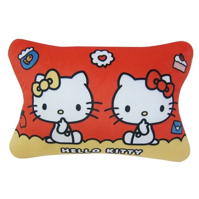 【★優洛帕-汽車用品★】Hello Kitty可愛物語系列 座椅頸靠墊護頸枕 頭枕 午安枕 1入 PKTD018R-04
