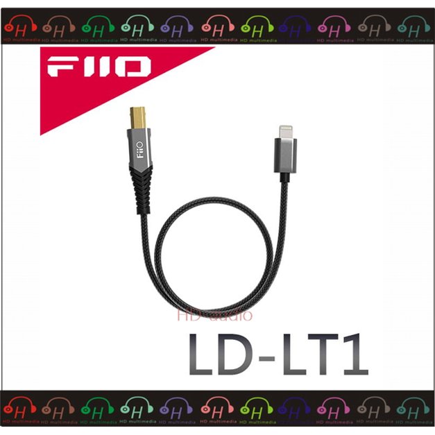 弘達影音多媒體 FiiO LD-LT1 USB Type-B轉Lightning轉接線 OTG線/可接手機、平板、播放器/可搭 iPhone連接