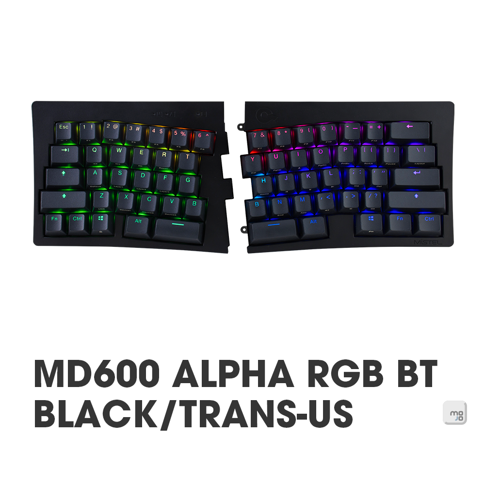 |MOJO| Mistel Barocco MD600 Alpha RGB BT 5.0 黑鍵透光 分離式機械鍵盤 MX機械軸 US Layout 茶/青/紅/黃軸