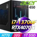 Acer POX-650(i7-13700F/32G/1TB SSD/RTX4070Ti/W11)