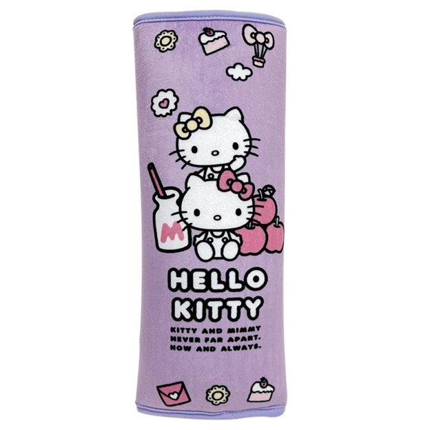 車資樂㊣汽車用品【PKTD019V-02】Hello Kitty CUTIE LAND樂園系列 安全帶保護套舒眠枕 1入