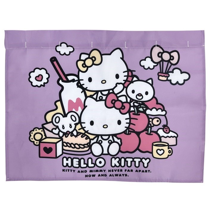 車資樂㊣汽車用品【PKTD019V-05】Hello Kitty CUTIE LAND樂園系列 車用遮陽窗簾 68x52cm(1入)