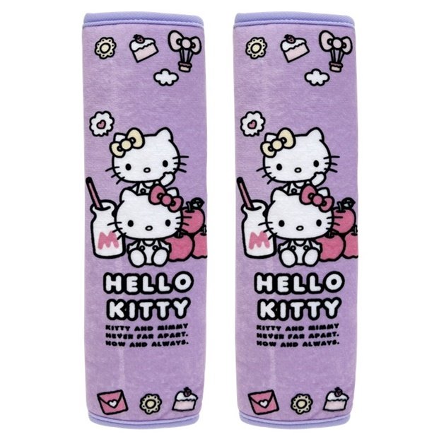 【★優洛帕-汽車用品★】Hello Kitty CUTIE LAND樂園系列 安全帶保護套 2入 PKTD019V-01