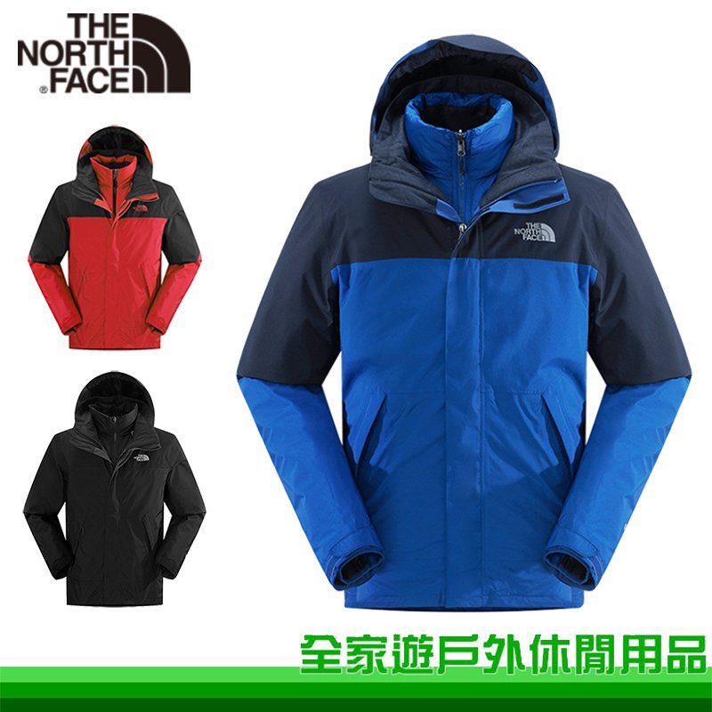 【全家遊戶外】The North Face 美國 男 GT 羽絨兩件式外套 亞版尺寸 怪獸藍/宇宙藍 紅/瀝灰 黑 GORE-TEX防水外套 CTS2