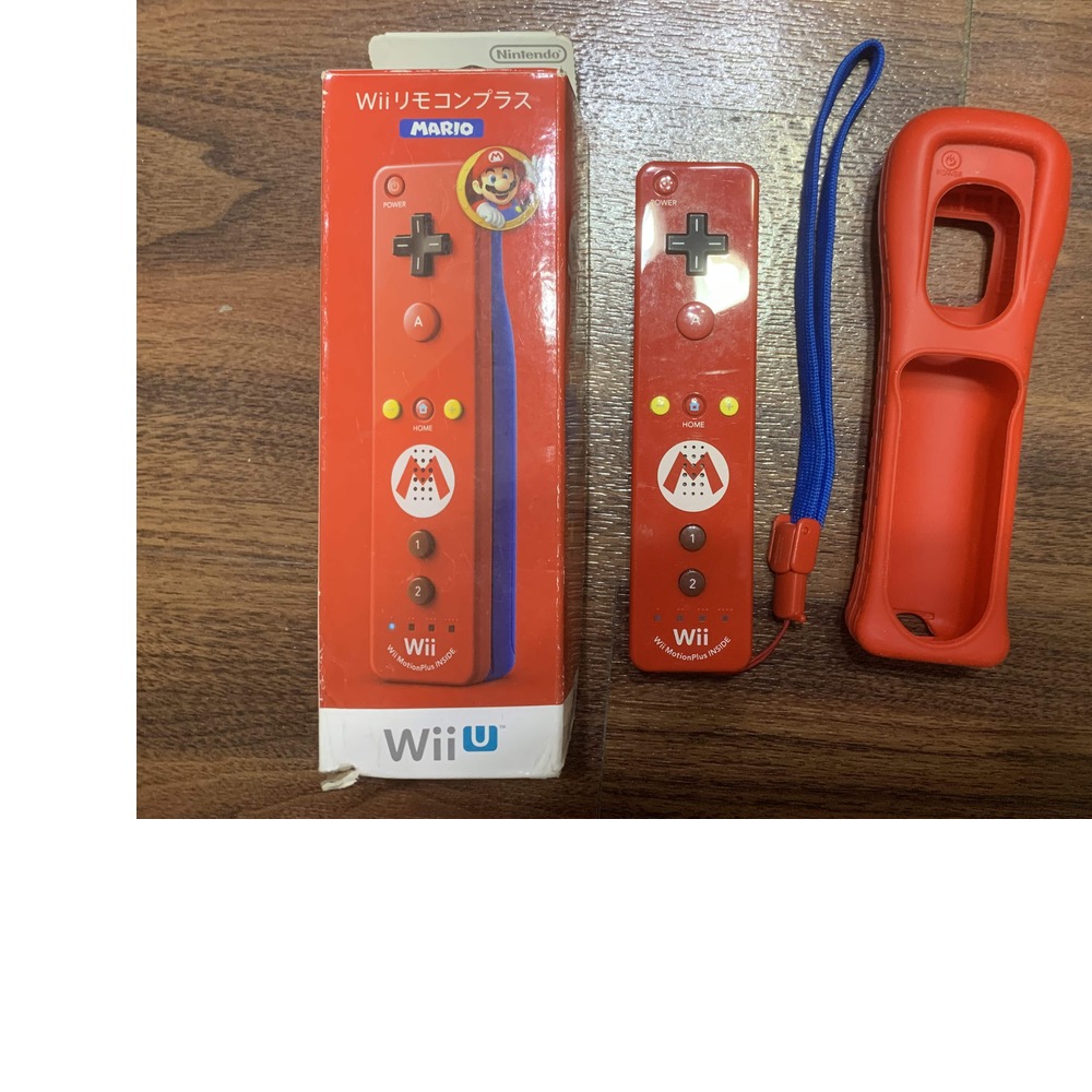 土城可面交現貨9成新Wii原廠右手手把盒裝瑪莉歐/紀念款原廠手把/搖桿/控制器 內建動感強化器M+手繩 /Wii可用