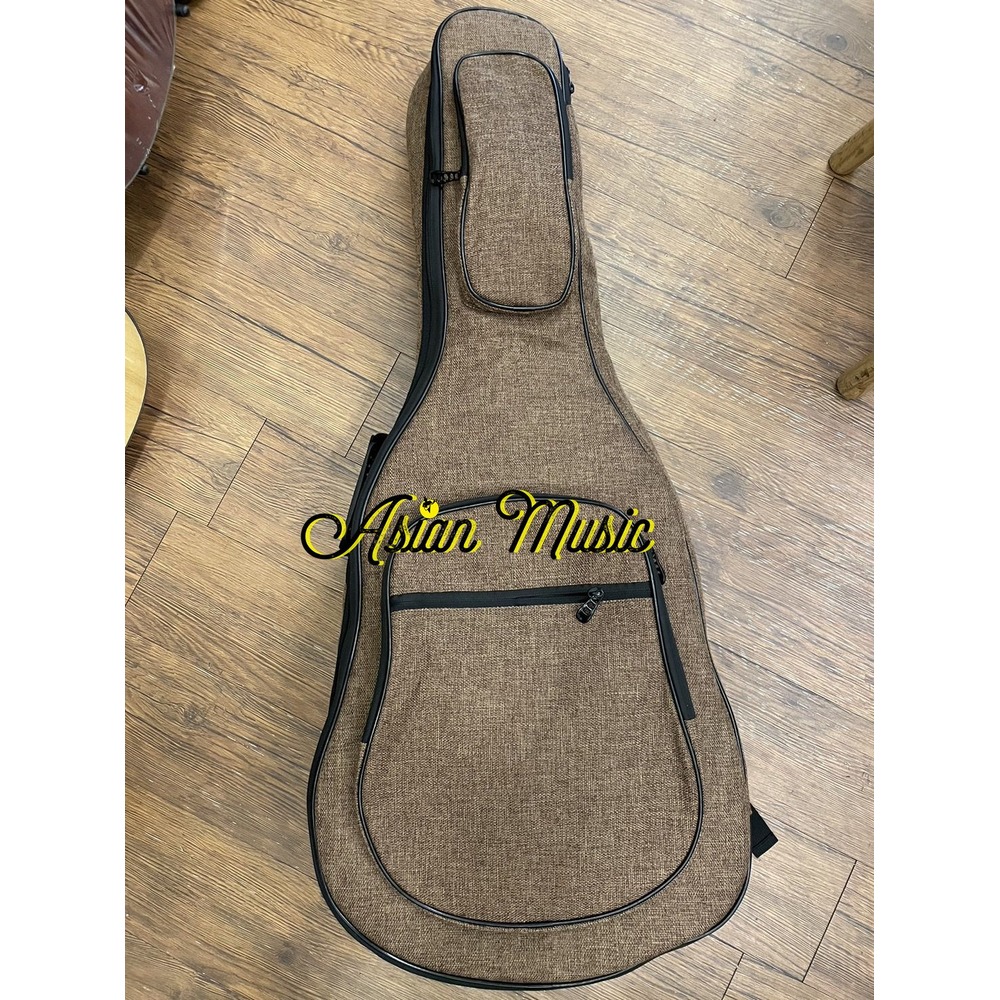 亞洲樂器 41吋以下可用、咖啡色、一公分厚、高級民謠吉他袋