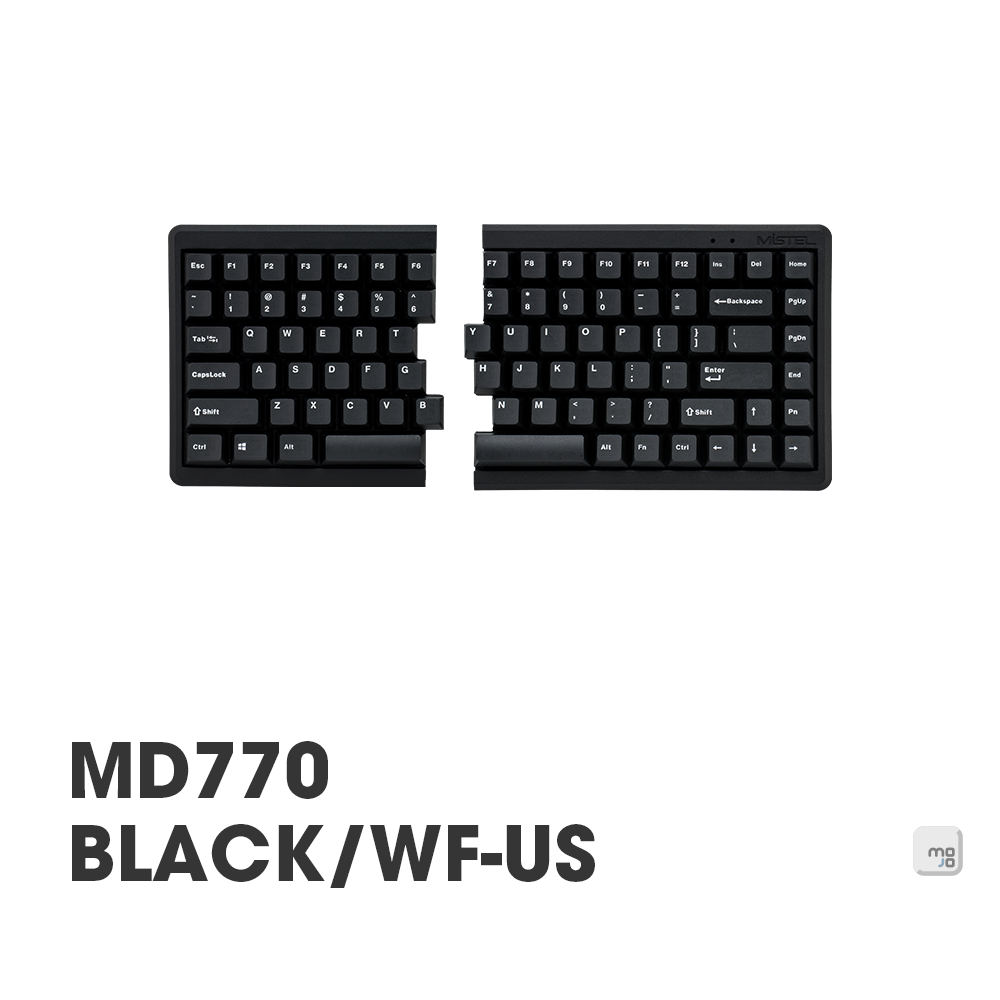 |MOJO| Mistel Barocco MD770 人體工學 分離式機械鍵盤 CHERRY MX軸 黑殼 白字 白/靜音紅軸