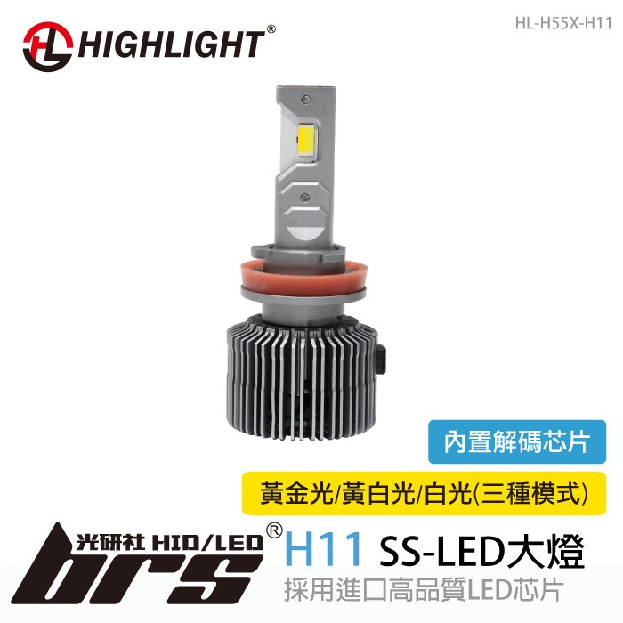 【brs光研社】HL-H55X-H11 HIGHLIGHT SS LED 大燈 SUZUKI SOLIO SWIFT GRAND 雅哥 六代 CIVIC FERIO 喜美 K10 CR-V IS250 LS400 RX300