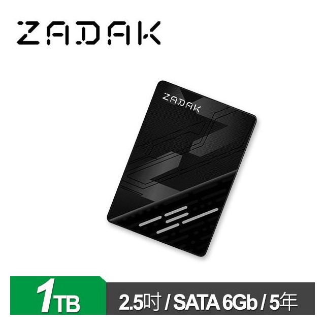 ZADAK TWSS3 1TB 2 . 5吋 SATA SSD 內接固態硬碟