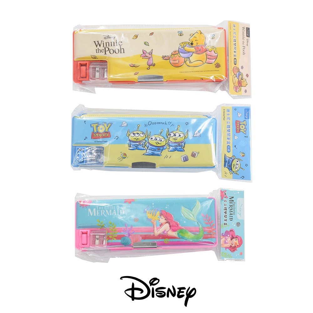 促銷價 正版授權 LW-A5423 A5424 迪士尼立體雙開筆盒 小熊維尼 玩總 小美人魚 小學生鉛筆盒 兒童筆盒