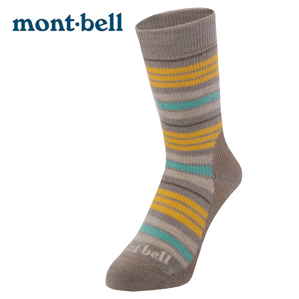 【mont-bell 日本】MW TREKKING 美麗諾羊毛襪 女 沙棕色 (1118422-BNSD)