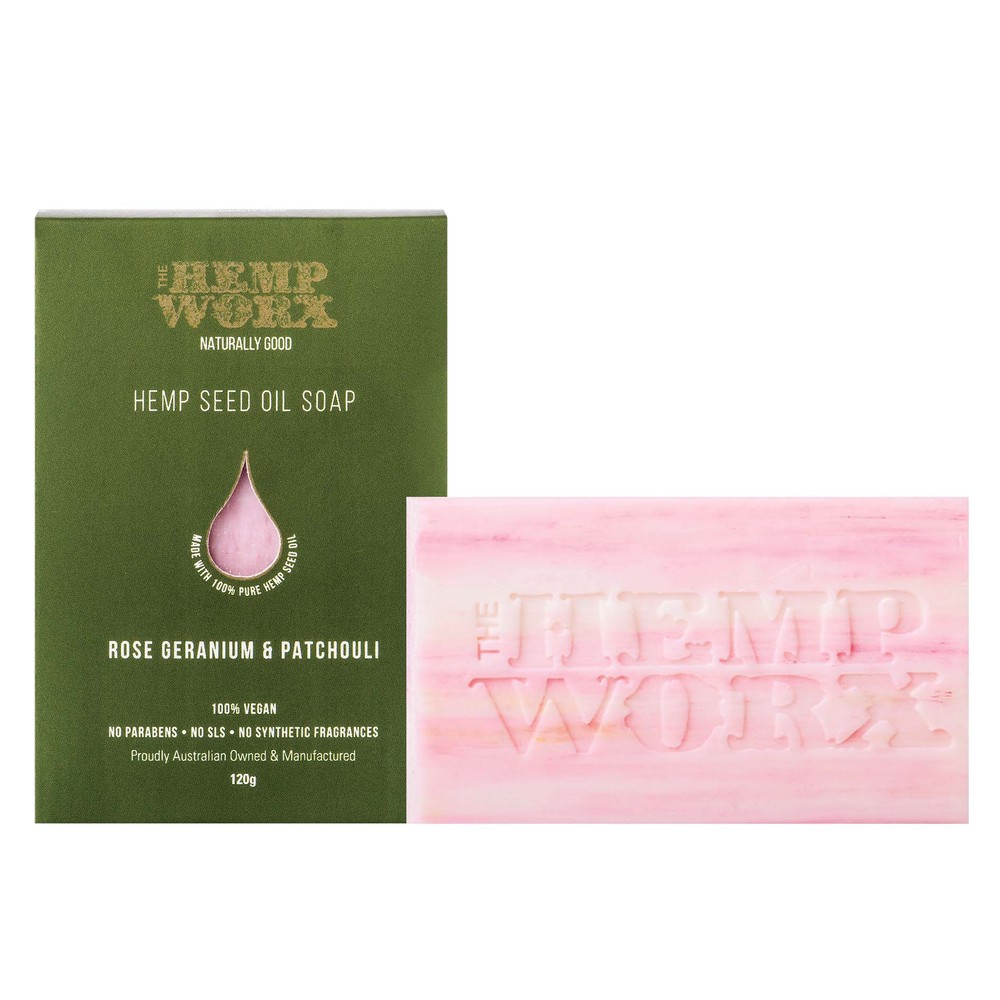 澳莉荷Aulimemp 大麻籽油玫瑰廣藿香潤膚皂120g 精油清新香氛 淨膚 抗菌