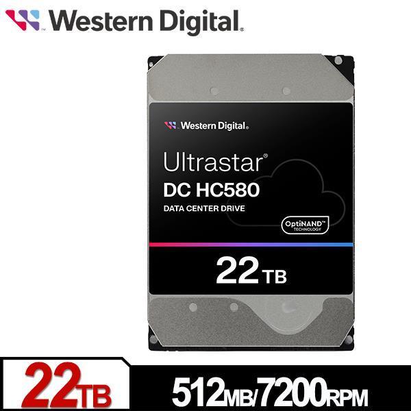 【新品】WD Ultrastar DC HC580 22TB 3.5吋企業級硬碟(0F62785) 彩盒裝公司貨