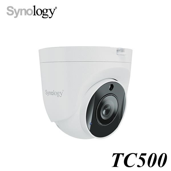 【贈128G記憶卡】Synology群暉 TC500半球型網路攝影機 5MP室內監視器 AI智能監控POE IP CAM($8199)