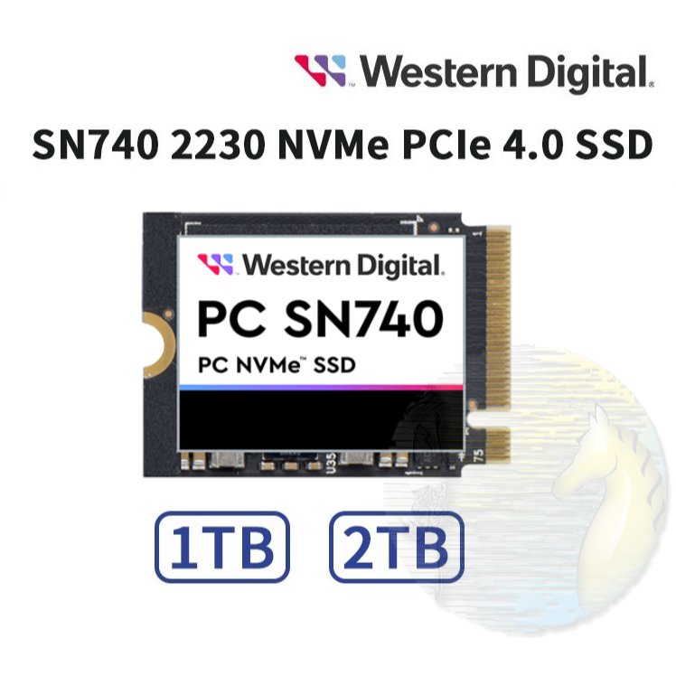 現貨】WD SN740 2TB 1TB NVMe M.2 2230 Gen4 SSD固體硬碟Steam Deck