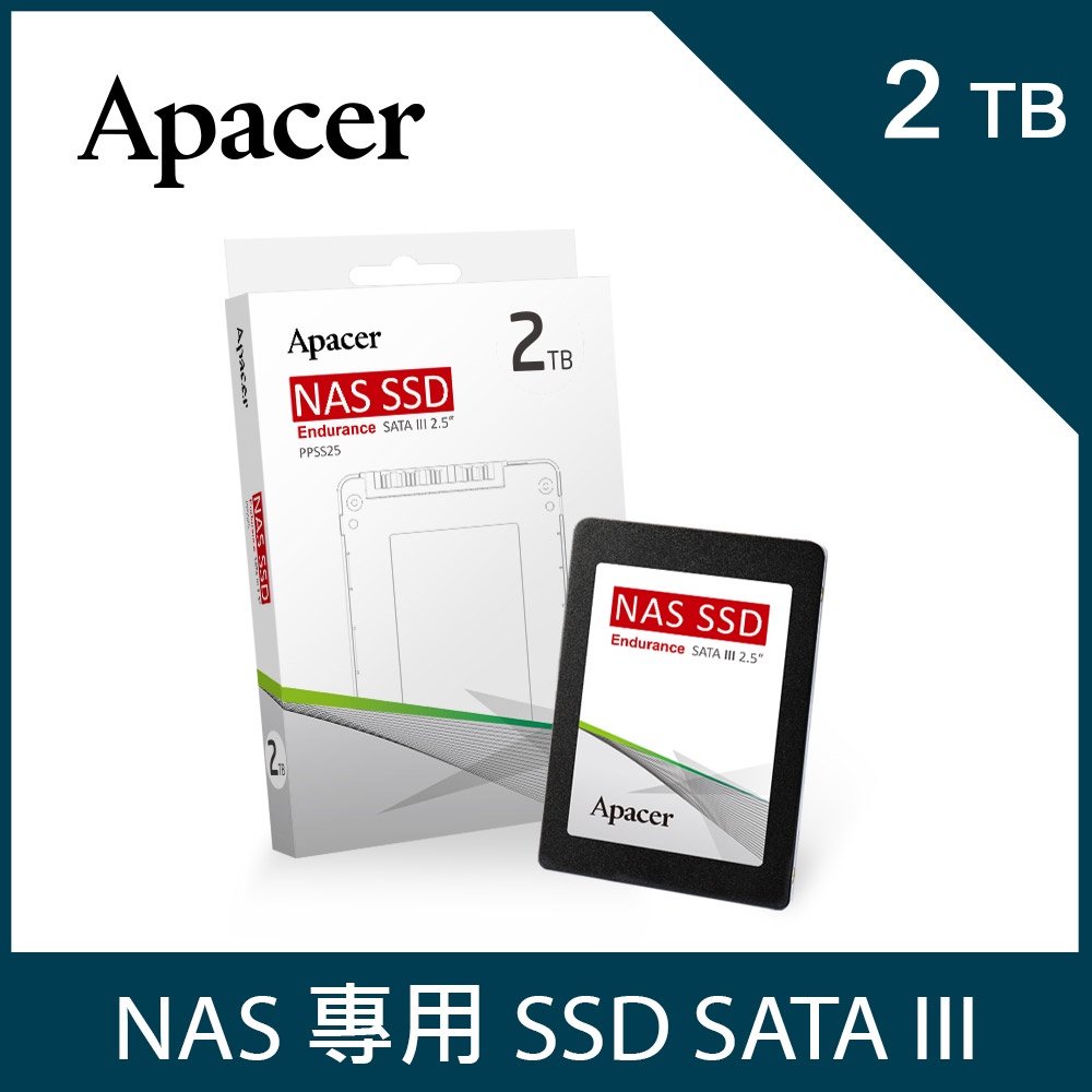 【含稅公司貨】Apacer 宇瞻 PPSS25 SATA 2.5吋 2TB 1TB 512GB NAS SSD固態硬碟($8288)