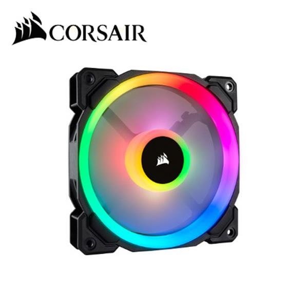 【含稅公司貨】海盜船 CORSAIR LL140 RGB雙光環 LED 140mm PWM機殼靜音 單風扇 黑色