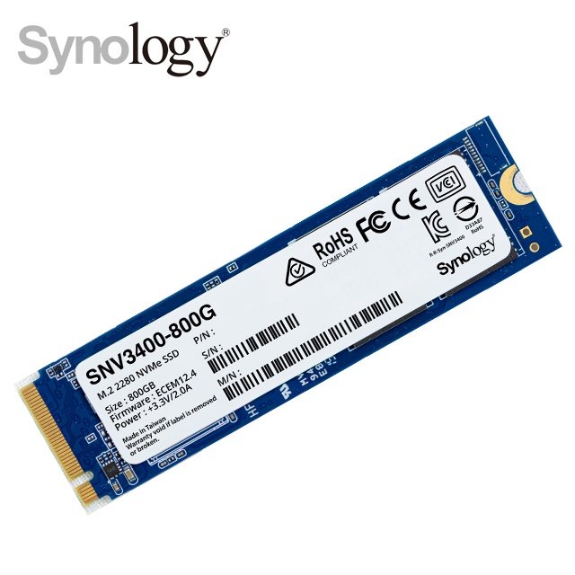 Synology群暉 SNV3410 400G SNV3400 800G M.2 2280 NVMe SSD固態硬碟($8750)
