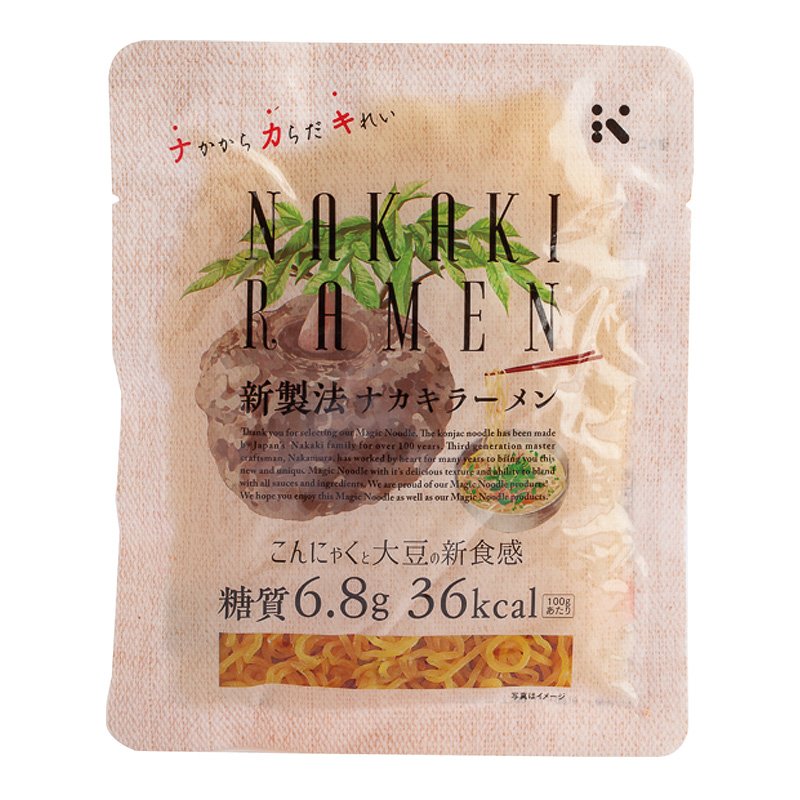 【NAKAKI】蒟蒻纖食 拉麵-細圓麵 (180g/包) #日本產