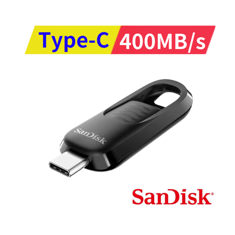 SanDisk CZ480 Ultra Slide Type-C 128G 高速隨身碟 (400MB/s)