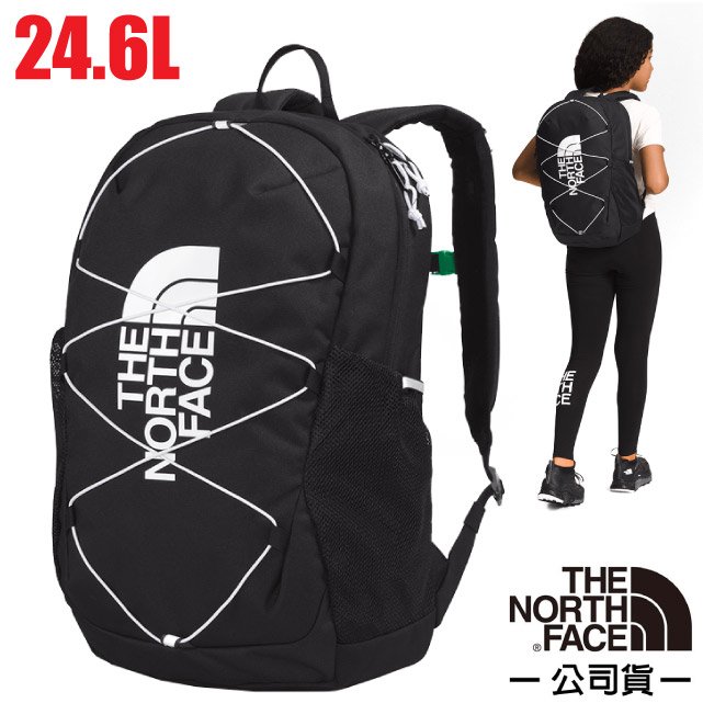 【The North Face】兒童/青少年 Youth Jester Backpack 抗撕裂多功能減震透氣後背包24.6L.電腦書包/600D再生滌綸/52VY-KY4 黑 N