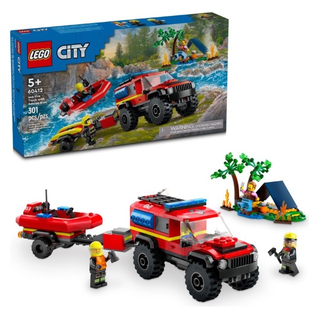 樂高LEGO CITY 四輪驅動消防車和救援艇 60412 TOYeGO 玩具e哥