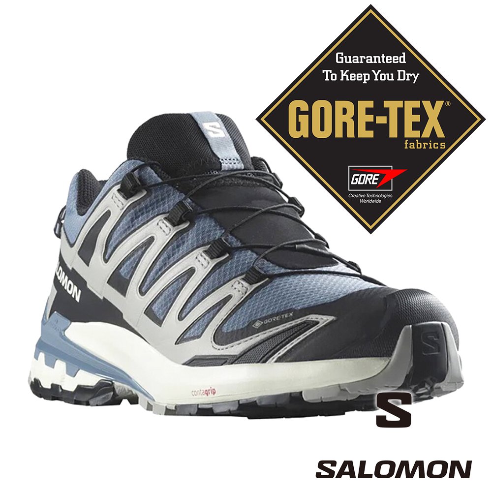 【SALOMON 法國】男健行鞋-GT XA PRO 3D V9『灰/黑/幽靈灰』472706 登山 露營 健行 旅遊 健行鞋 多功能鞋