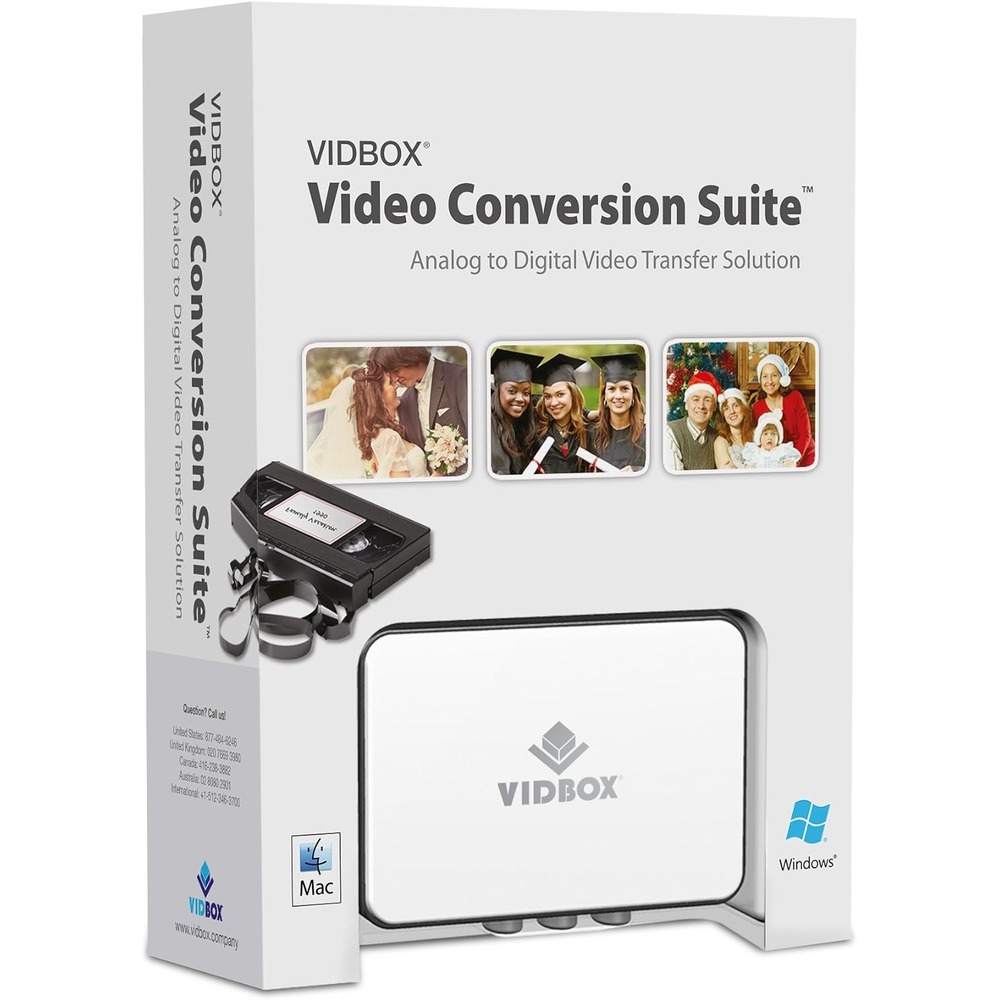 [4美國直購] VIDBOX VCS2M USB VHS 轉 DVD 燒錄 適 Mac OS 10.12 後 PC Windows 11 10 Video Conversion