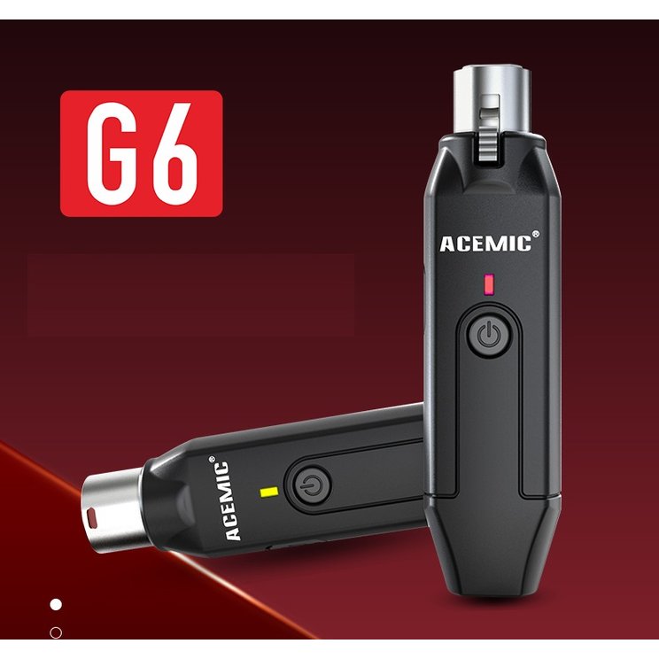 亞洲樂器 無線系統 ACEMIC G6 訊號發射接收／平衡式接頭 、愛尚達、 適用於動圈麥克風、有線到無線麥克風、發射器和接收器、麥克風插件