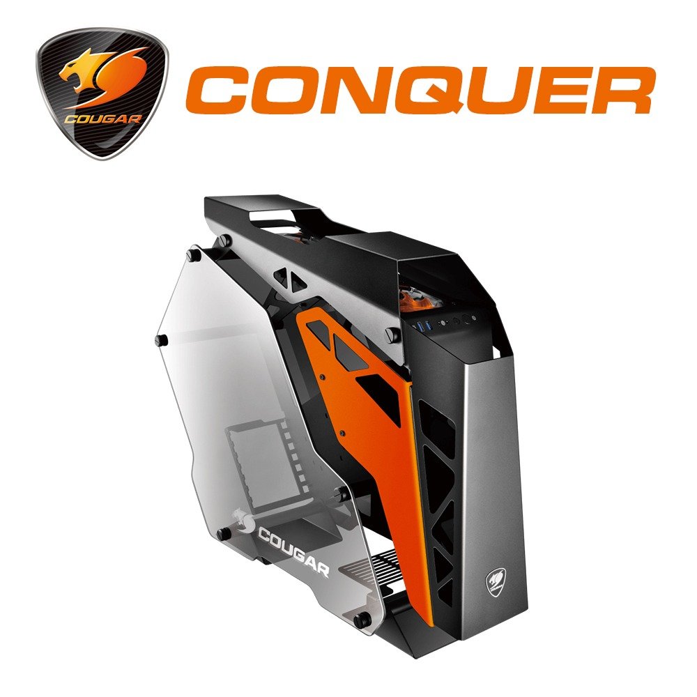 【COUGAR 美洲獅】Conquer (5LMR) 中塔機箱/鋁製結構/鋼化玻璃/卓越的擴充