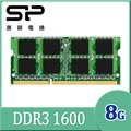 SP 廣穎 DDR3 1600 8GB 筆記型記憶體(SP008GBSTU160N02)